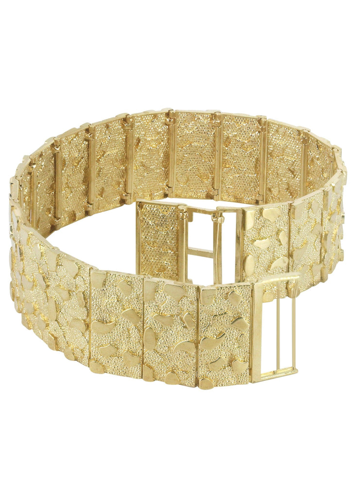Mens Gold Nugget Bracelet 10K Men's Gold Bracelets MANUFACTURER 3 
