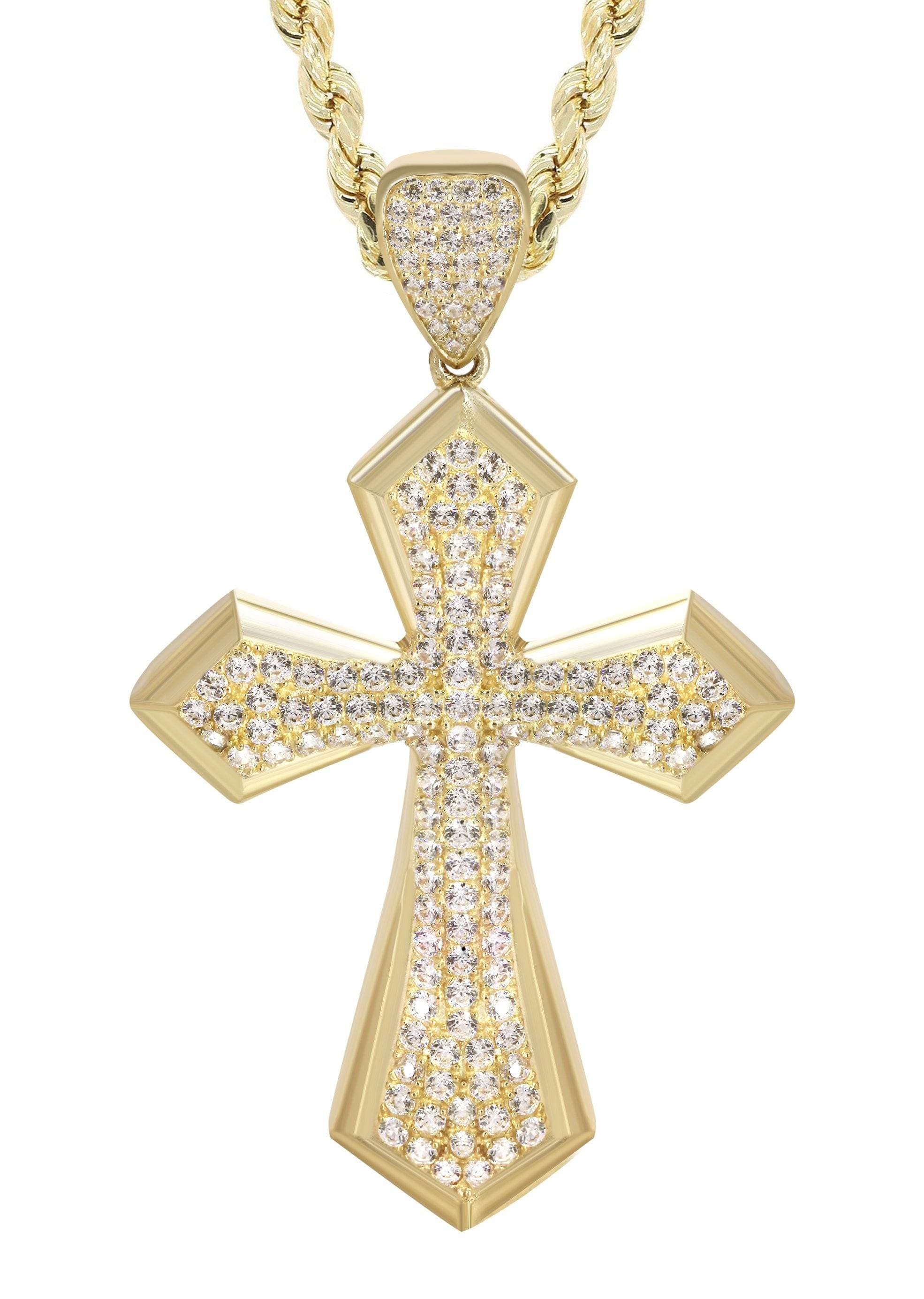 10K Yellow Gold Cross Necklace | Appx. 14.9 Grams