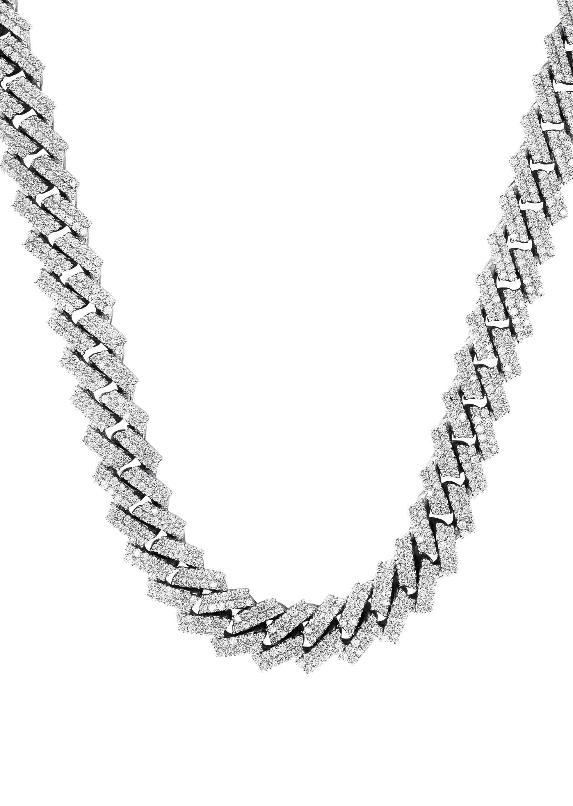 Prong Iced Chain Out Glitter Cuban 5mm Gold Link - 14mm | 42cm