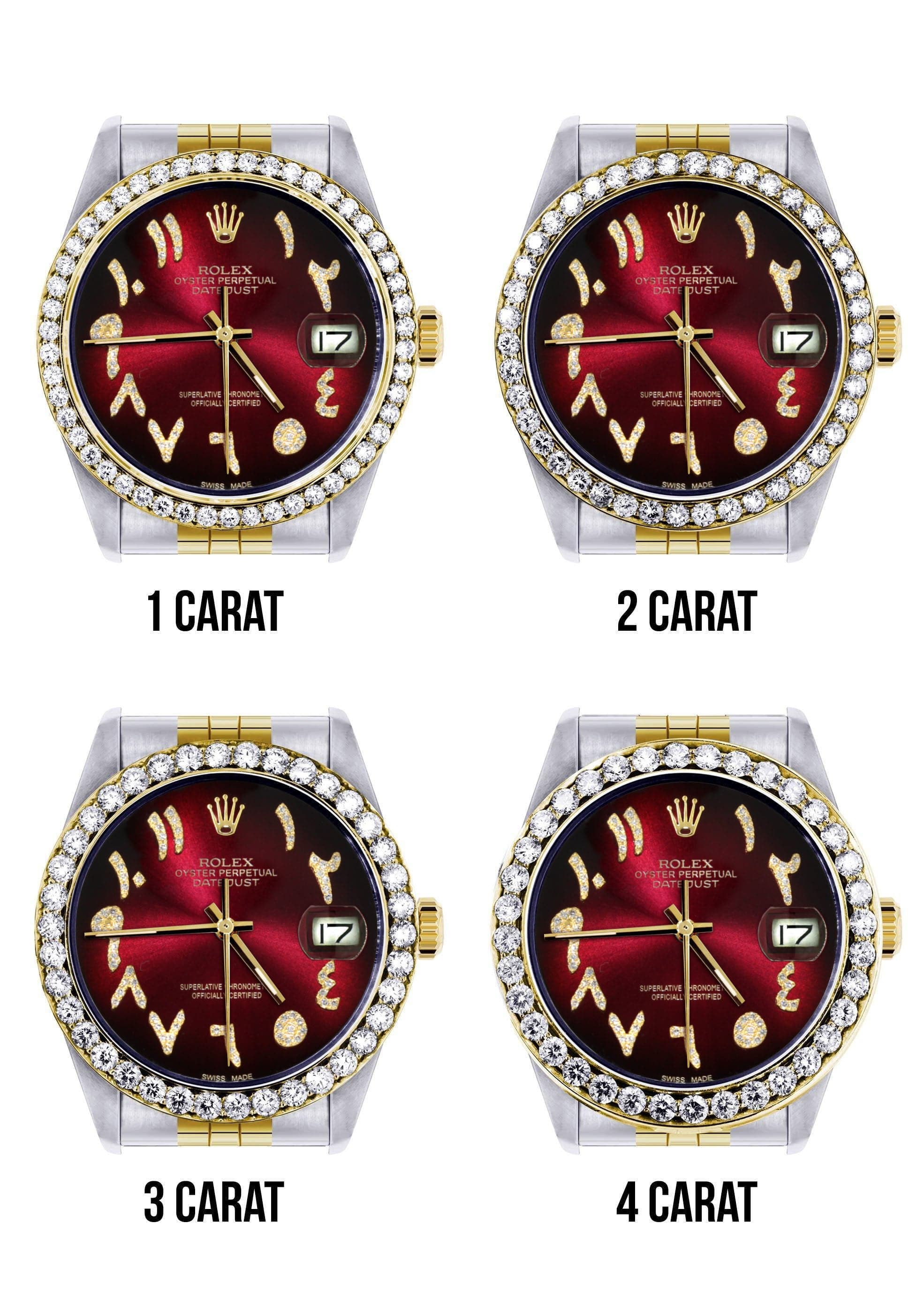 116233 | Hidden Clasp | Gold & Steel Rolex Datejust Watch | 36Mm | Red