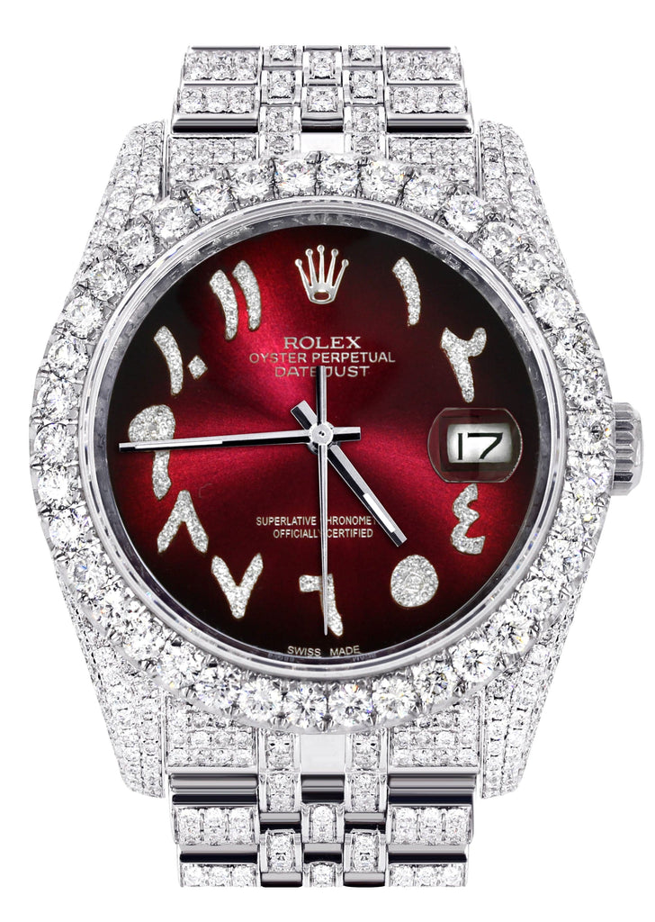 Iced Out Rolex Datejust 36 MM Stainless Steel Carats of Diamo