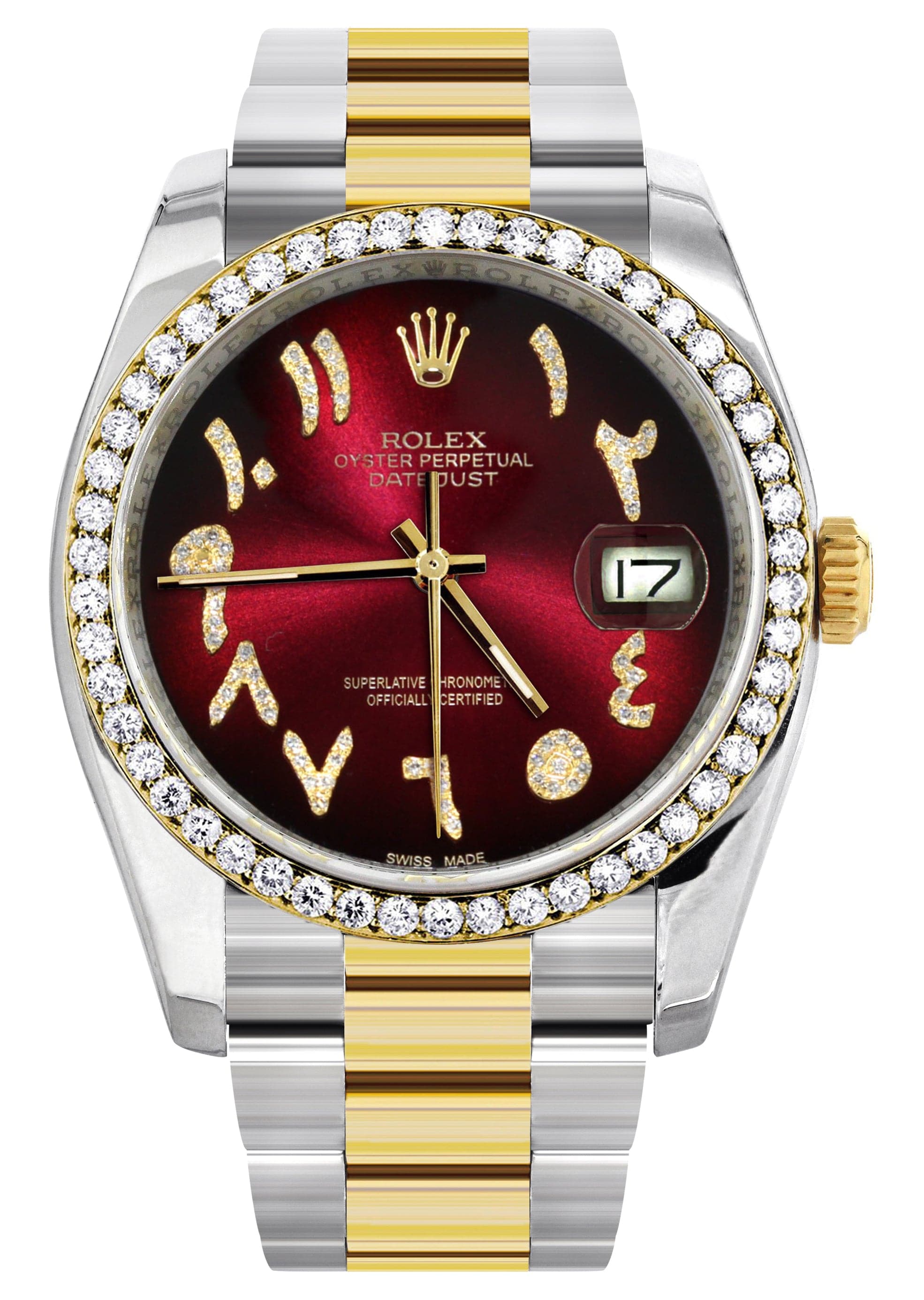 116233 Orologio Rolex Datejust In Oro E Acciaio 36Mm Rosso