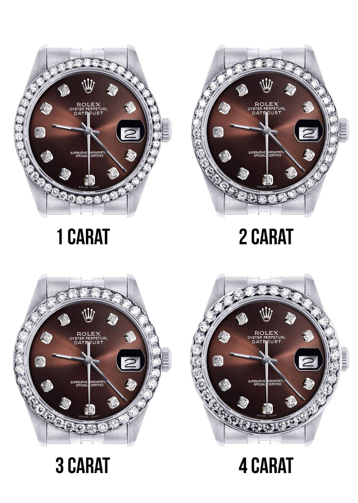 New Style | Hidden Clasp | Diamond Rolex Datejust Watch | 36MM | Chocolate Diamond Dial | Jubilee Band CUSTOM ROLEX MANUFACTURER 11 