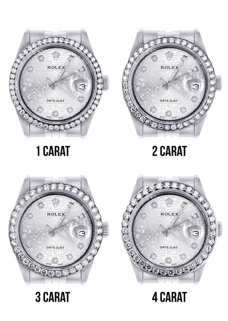 New Style | Hidden Clasp | Diamond Rolex Datejust Watch | 36 MM | Diamond Rolex Textured Jubilee Dial | Jubilee Band CUSTOM ROLEX MANUFACTURER 11 