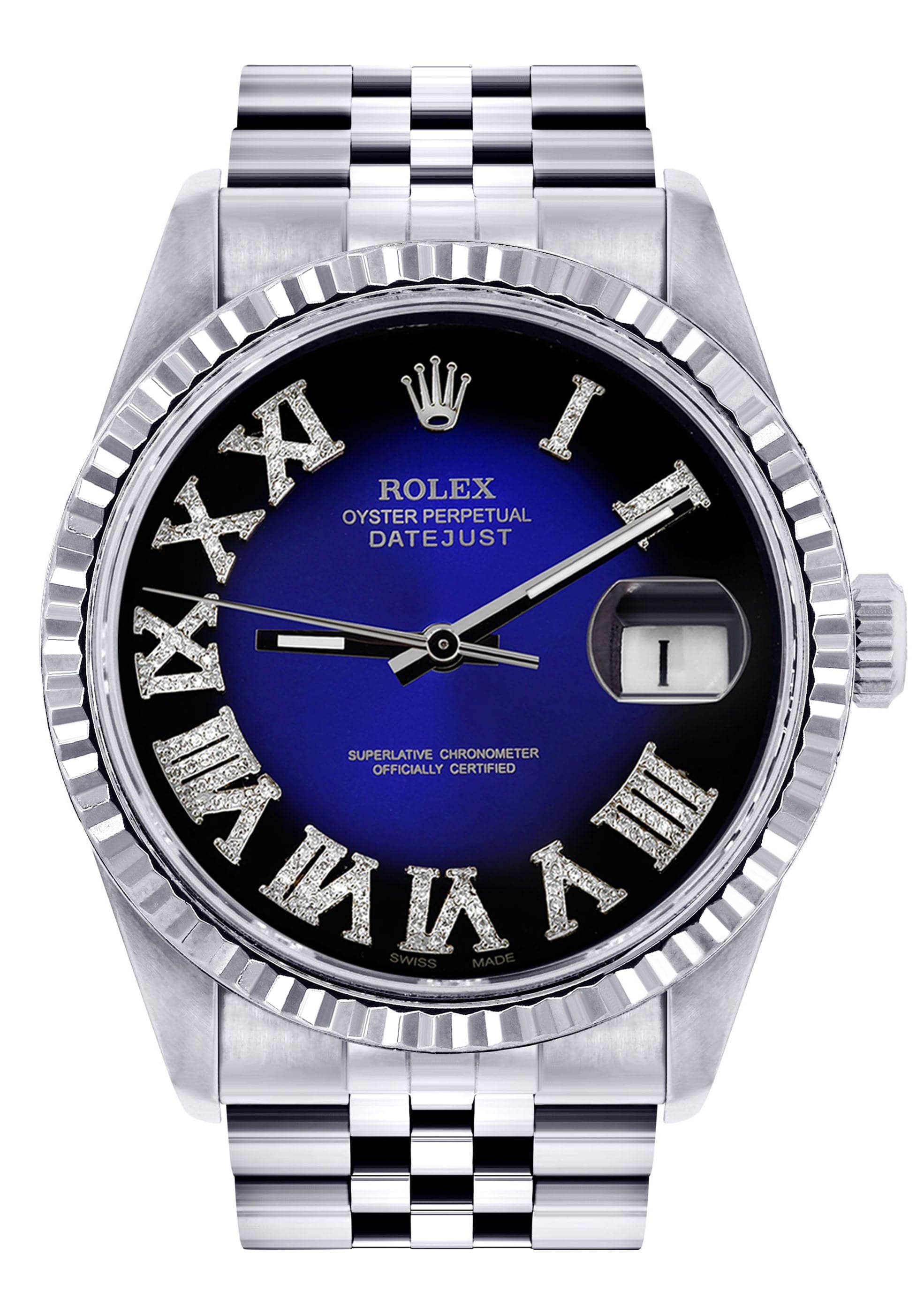 メンズ ロレックス デイトジャスト ウォッチ 16200 | フルーテッド