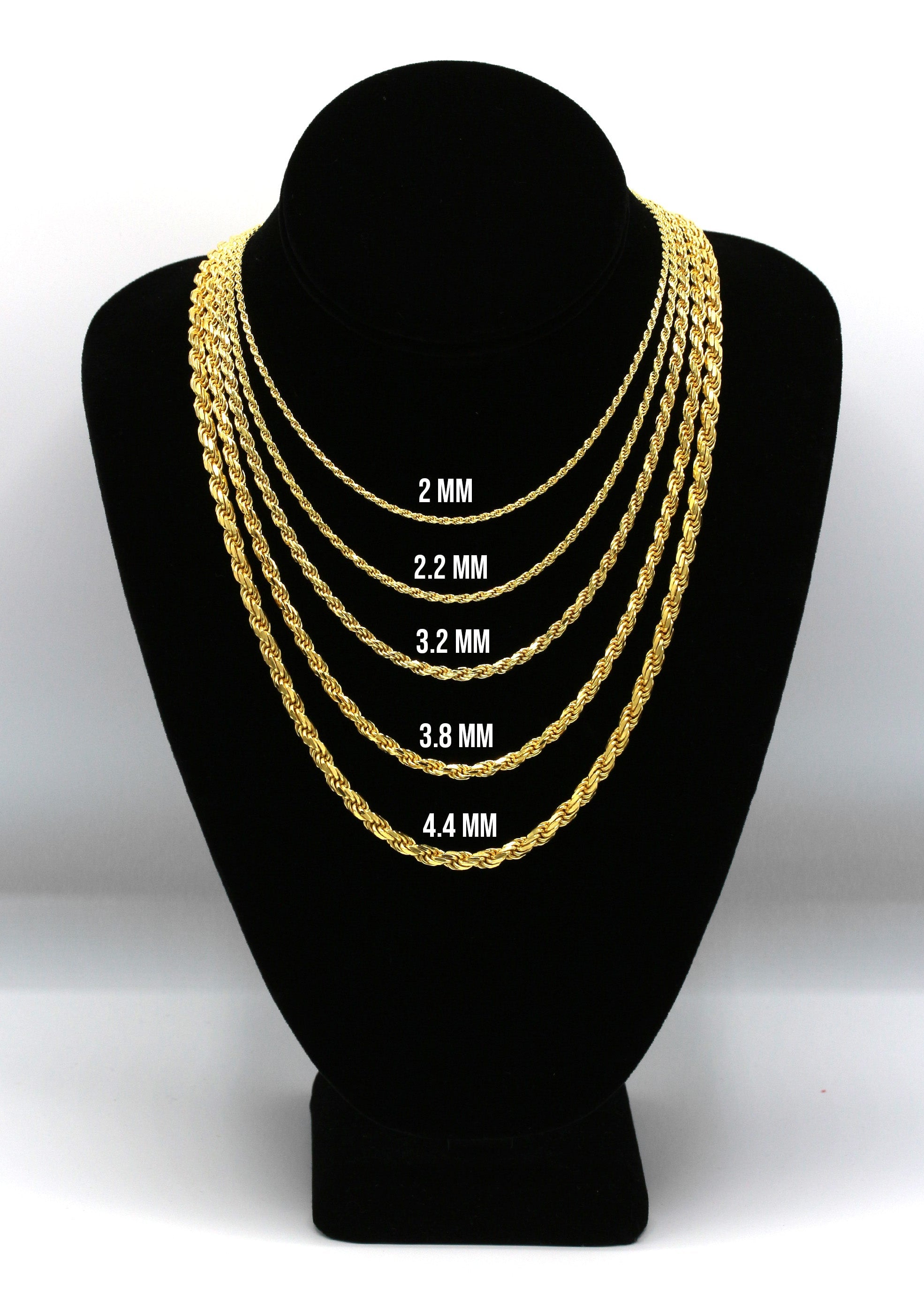 Silver Chain Mens Gold Chain Rope Chain
