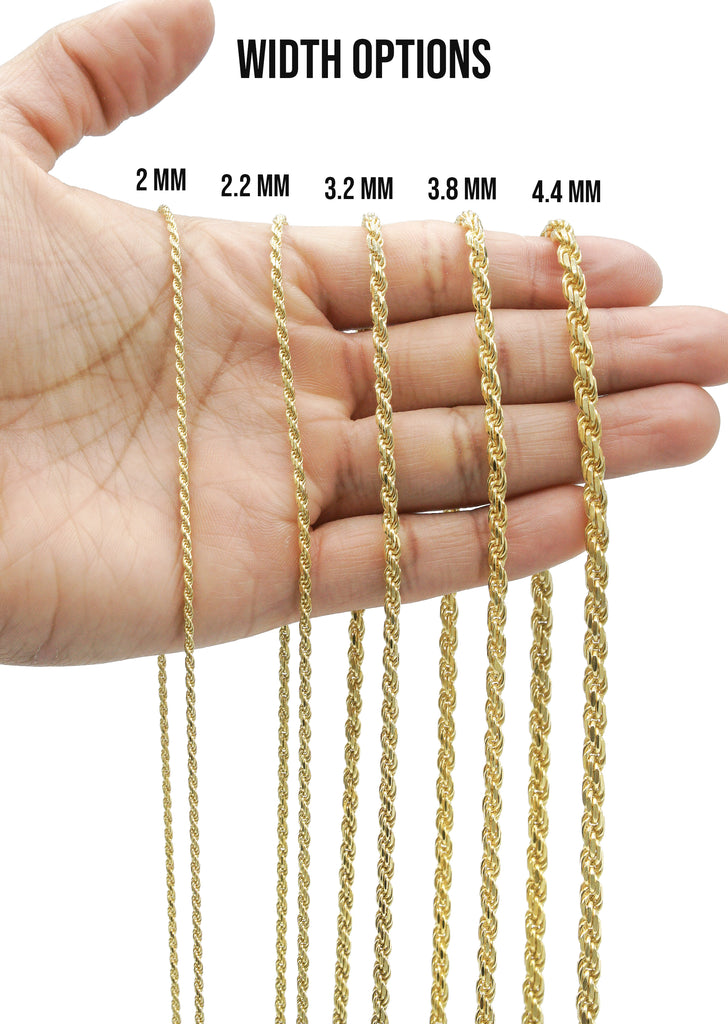 Silver Chain - Mens Gold Chain / Rope Chain