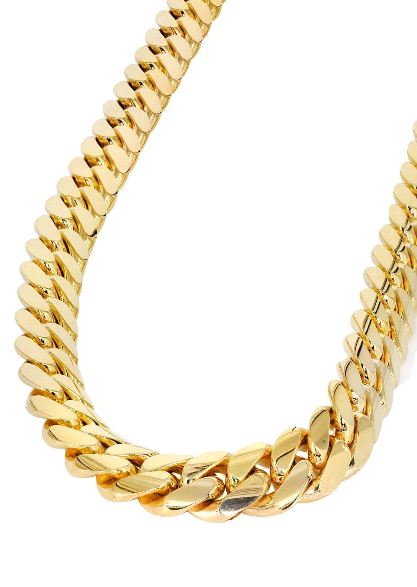 Solid Gold Miami Cuban Link Chain FrostNYC
