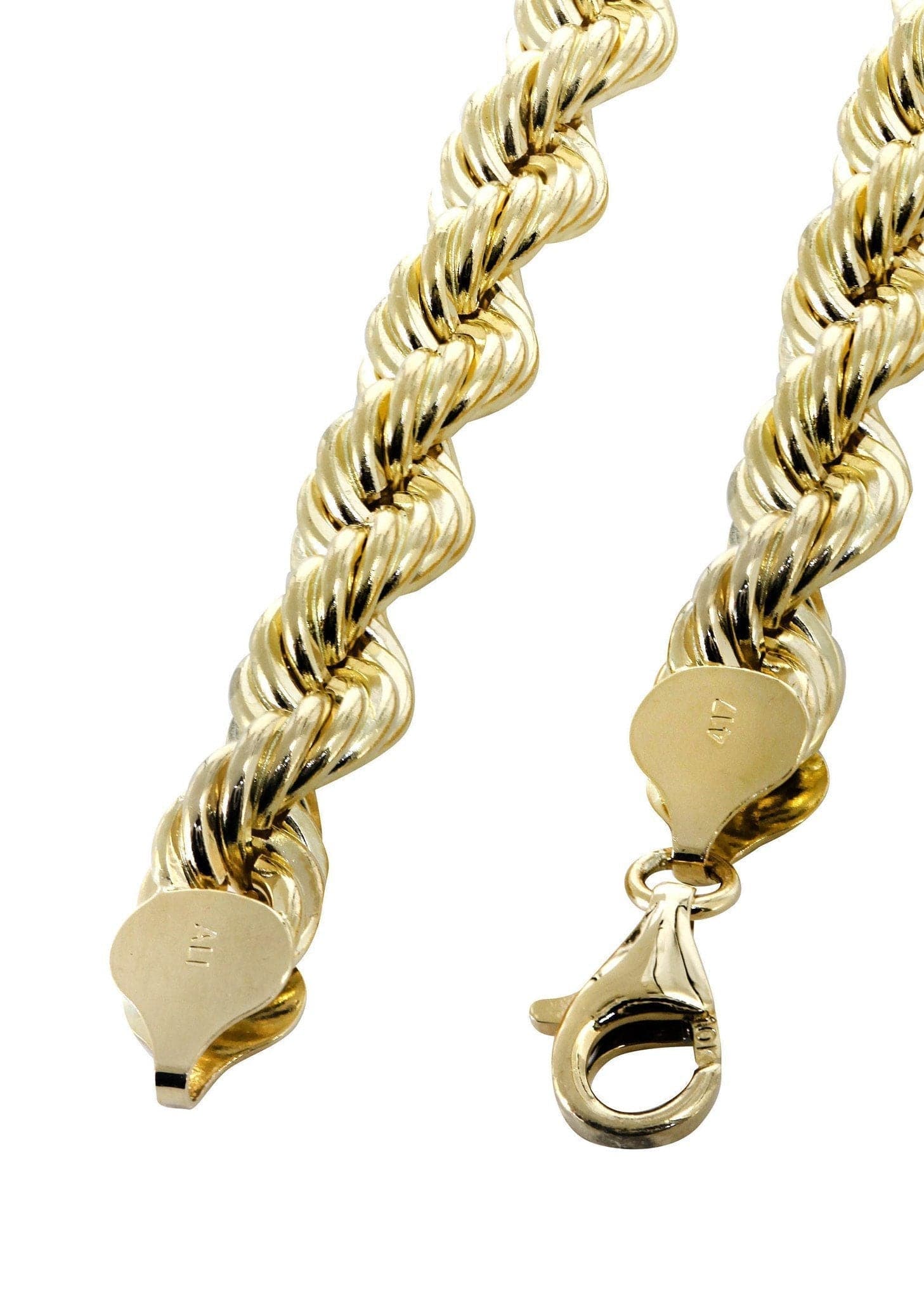 Gold Chain - Womens Solid Rope Chain 10K/14K Gold