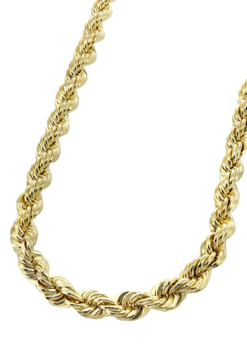 Gold Chain Womens Solid Rope Chain 10K Gold FrostNYC