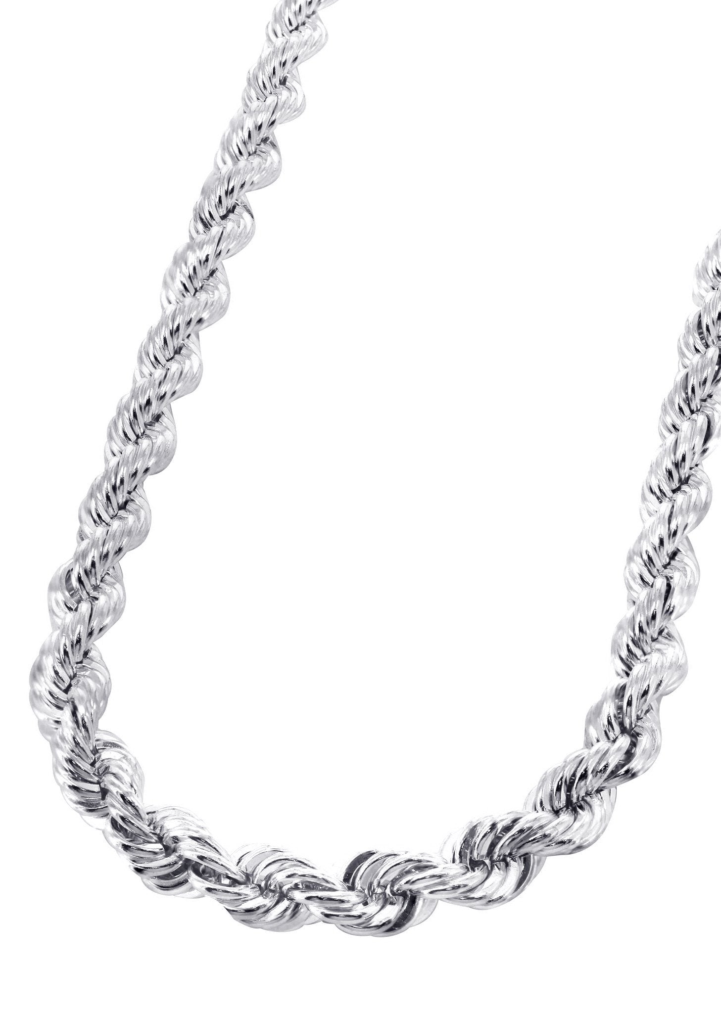 C*T様 AVALANCHE 10K ROPE CHAIN 45cm 幅2mm Mens Solid Rope Chain 10K White Gold