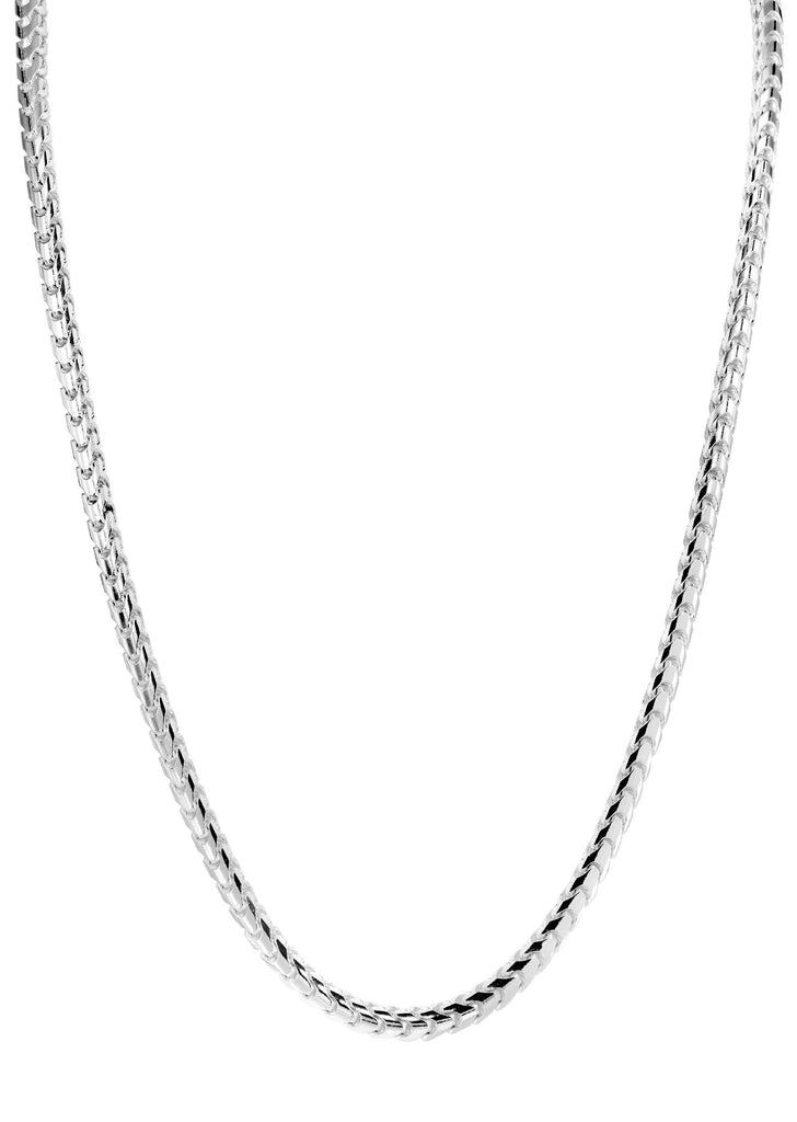 White Gold Chain - Mens Solid Franco Chain 10K White Gold MEN'S CHAINS FROST NYC 