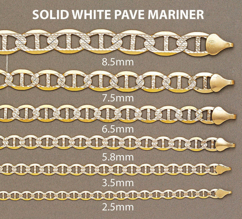 Gold Chain - Mens Diamond Cut Mariner Chain 10K Gold MEN'S CHAINS FROST NYC 