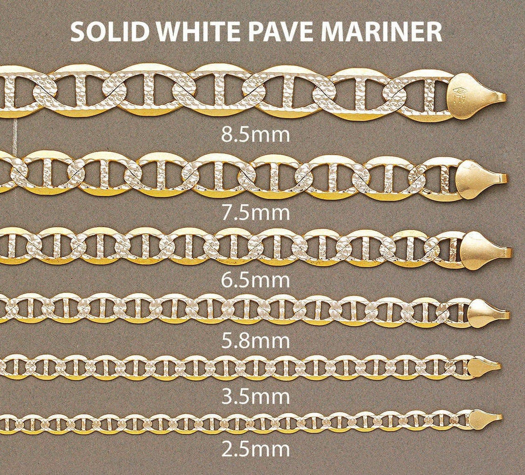 Gold Chain - Mens Diamond Cut Mariner Chain 10K Gold MEN'S CHAINS FROST NYC 