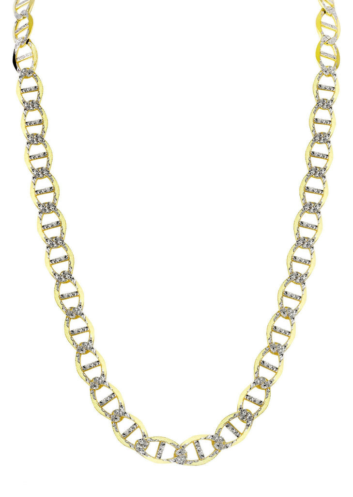 14K Gold Chain - Solid Diamond Cut Mariner Chain MEN'S CHAINS FROST NYC 