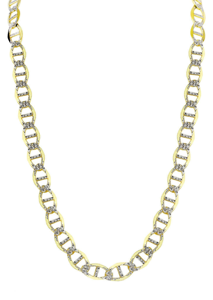 Gold Chain - Mens Diamond Cut Mariner Chain 10K Gold MEN'S CHAINS FROST NYC 