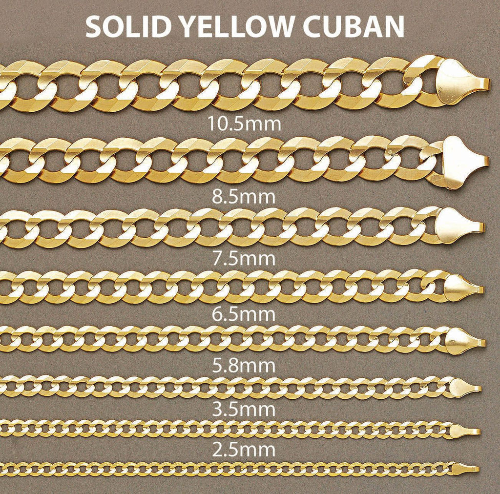 Solid Mens Cuban Link Bracelet 10K Yellow Gold Men's Gold Bracelets FROST NYC 