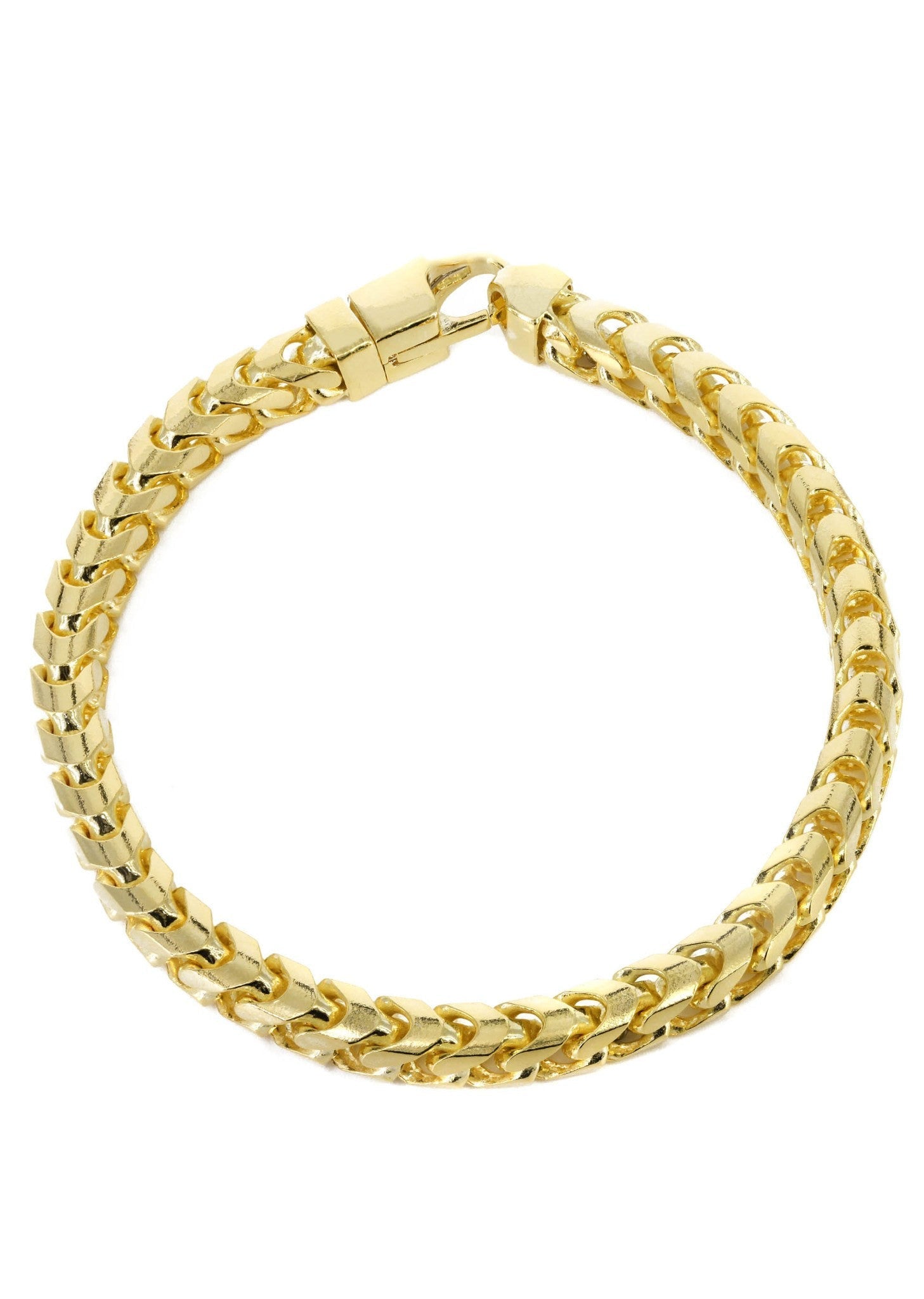 Bracciale a catena a spina di pesce in oro 14 carati, catena piatta a serpente da 2,40 mm/2,75 mm - Italia