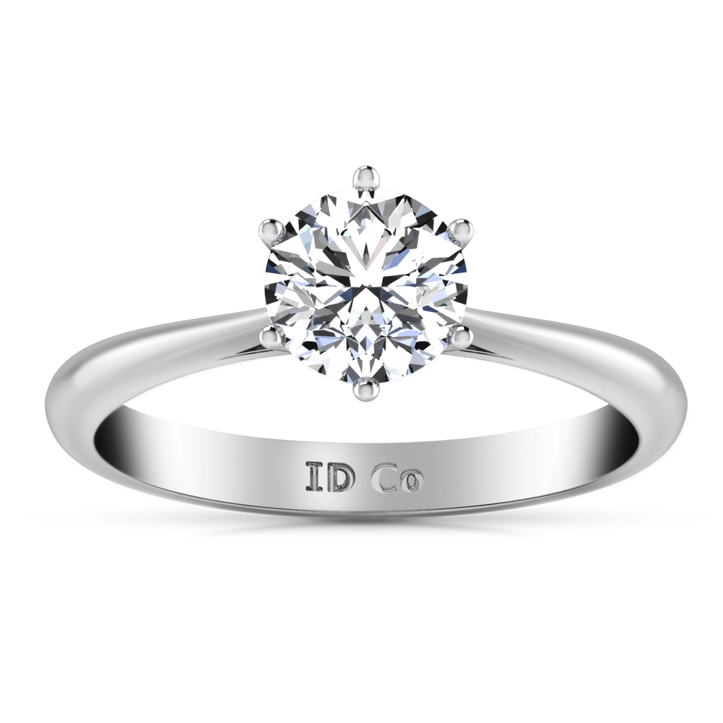 Round Diamond Solitaire Engagement Ring Alexa 14K White Gold engagement rings imaginediamonds 