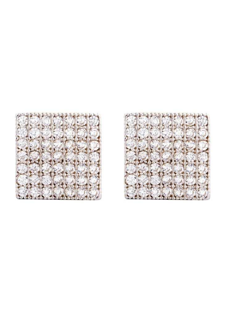 Cz 10K Yellow Gold Studs | Appx. Diameter 0.3 Inches Gold Stud Earrings FROST NYC 
