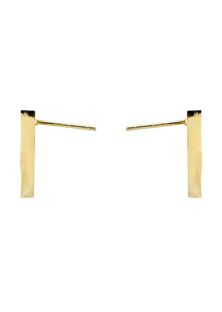 Last Supper 10K Yellow Gold Earrings | Appx 7/8 Inches Wide Gold Earrings For Men FROST NYC 