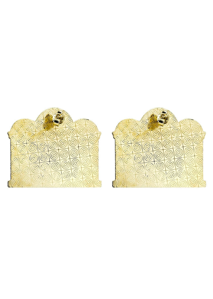 Last Supper 10K Yellow Gold Studs | Appx. Diameter 1.4 Inches Gold Stud Earrings FROST NYC 
