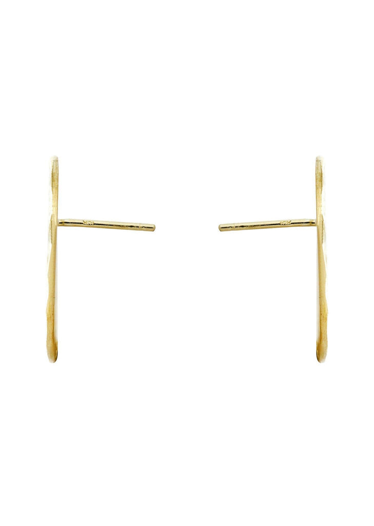 Last Supper 10K Yellow Gold Earrings | Appx 3/4 Inches Wide Gold Earrings For Men FROST NYC 