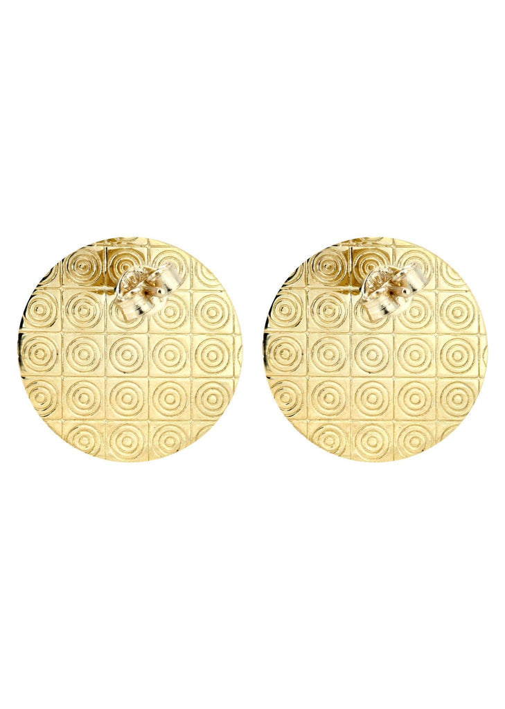 Jesus 10K Yellow Gold Studs | Appx. Diameter 0.75 Inches Gold Stud Earrings FROST NYC 