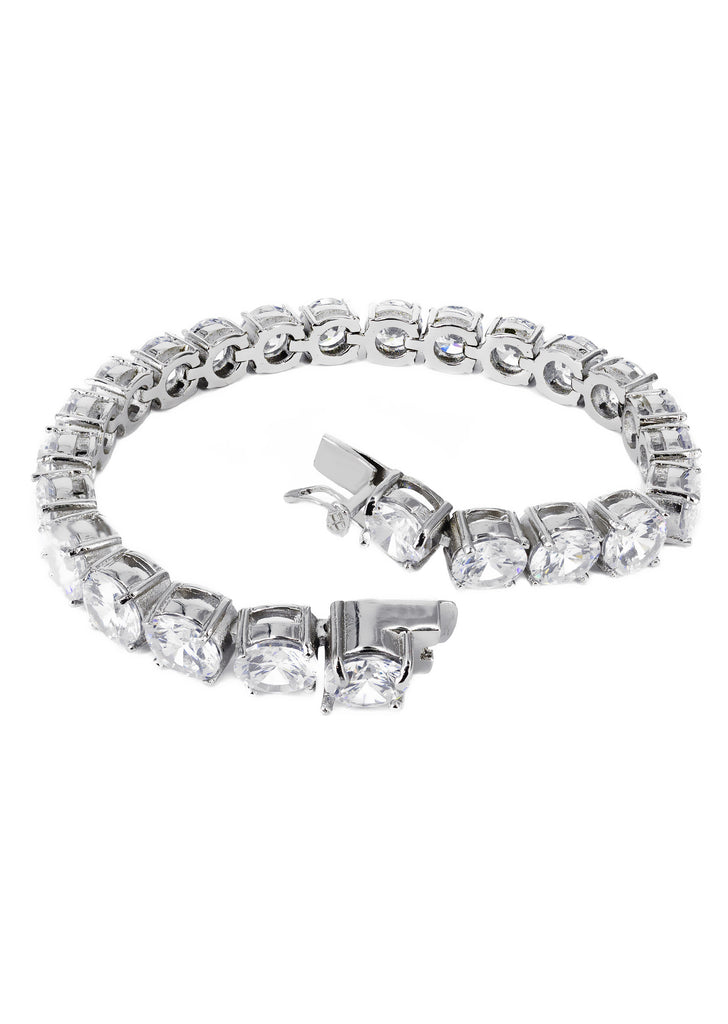Tennis bracelet mens white gold Clearance