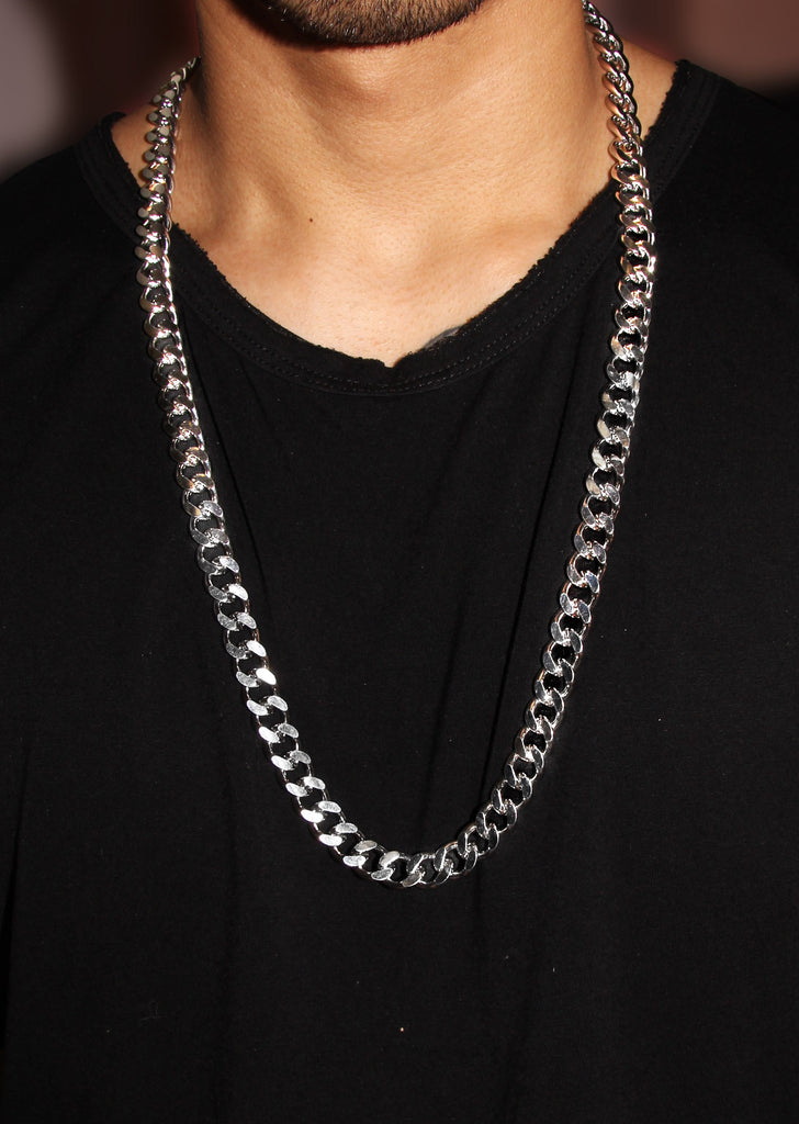 Mens white gold curb chain Clearance