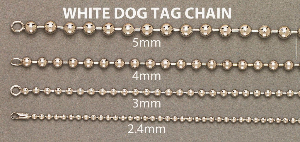 Gold Chain - Mens Dog Tag Chain 10K White Gold MEN'S CHAINS FROST NYC 