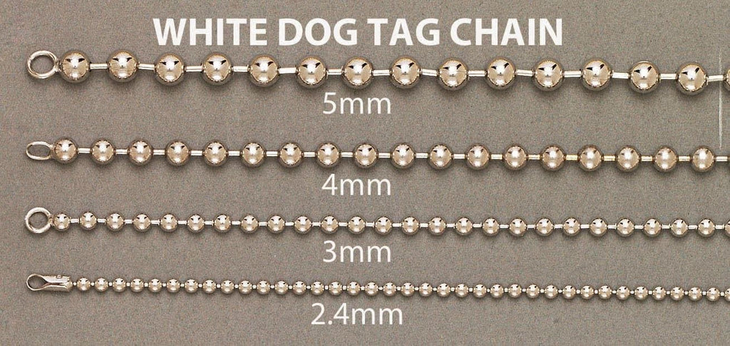 14K White Gold Bracelet Dog Tag Men's Gold Bracelets FROST NYC 