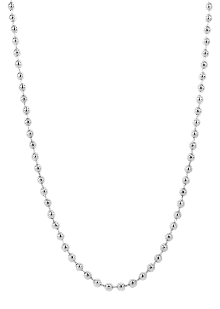 Gold Chain - Mens Dog Tag Chain 10K White Gold MEN'S CHAINS FROST NYC 