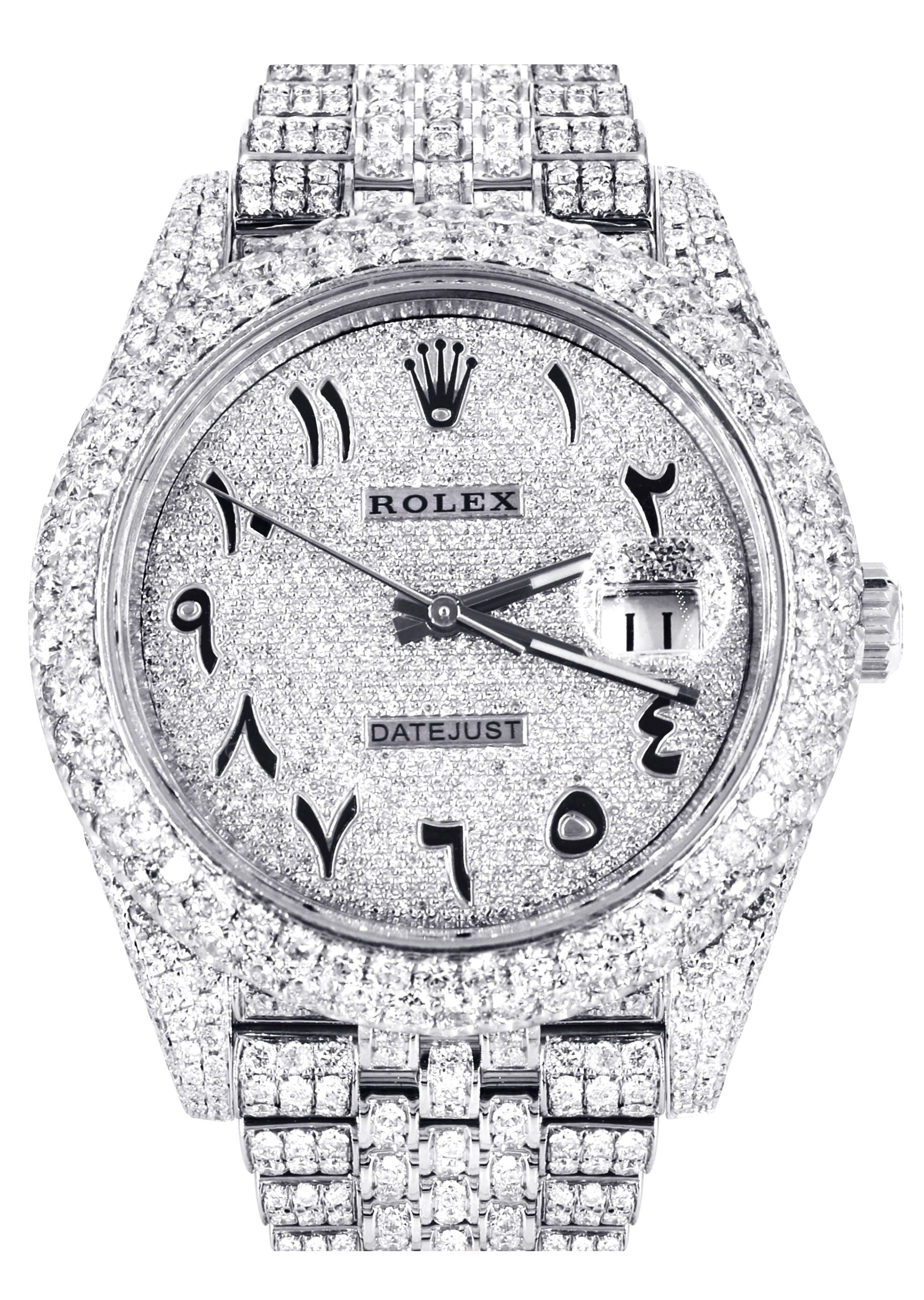 Iced out rolex diamond Clearance