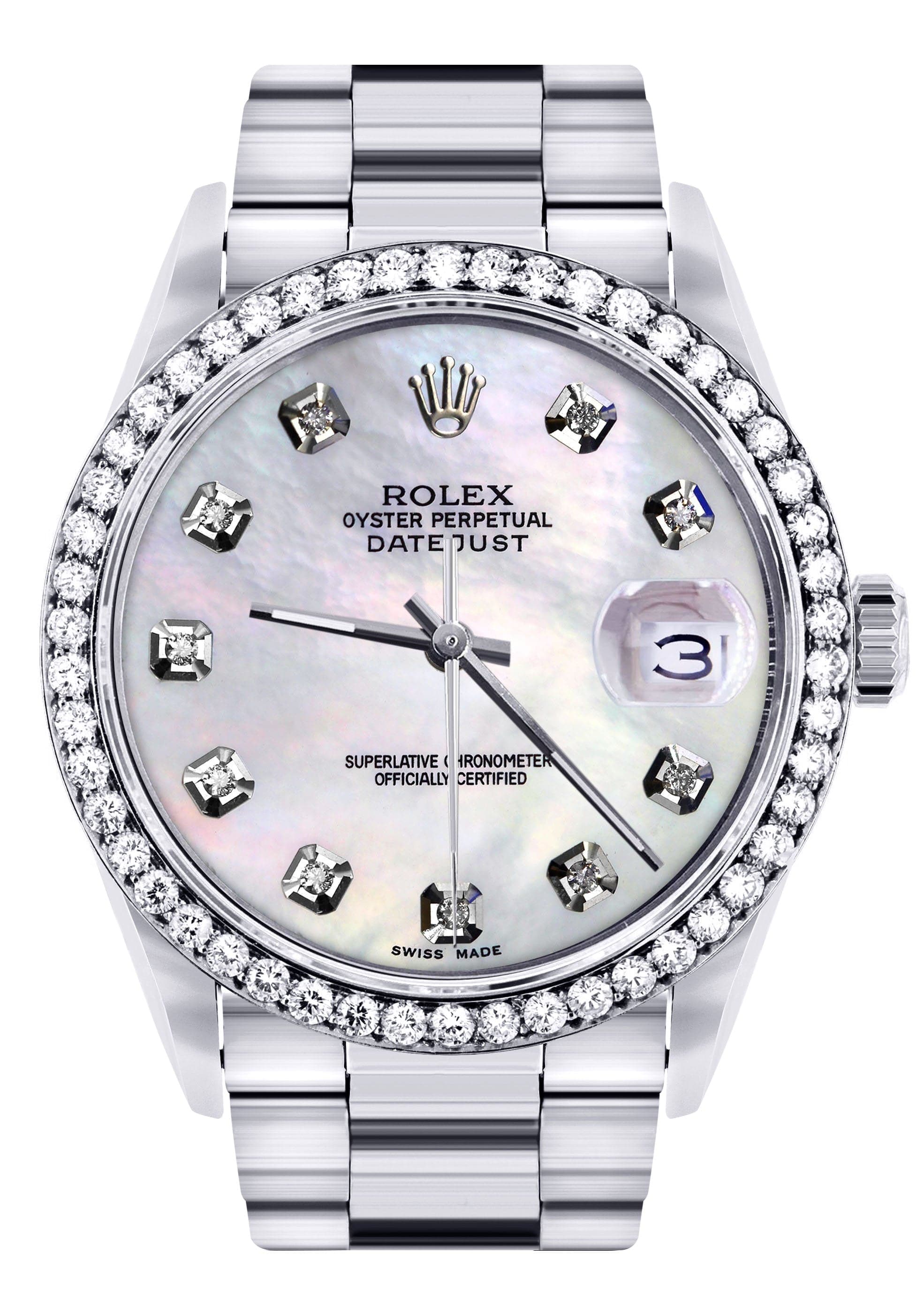 Diamond Bezel Rolex Datejust Lady Quadrante Nero Rolex 16233 Black