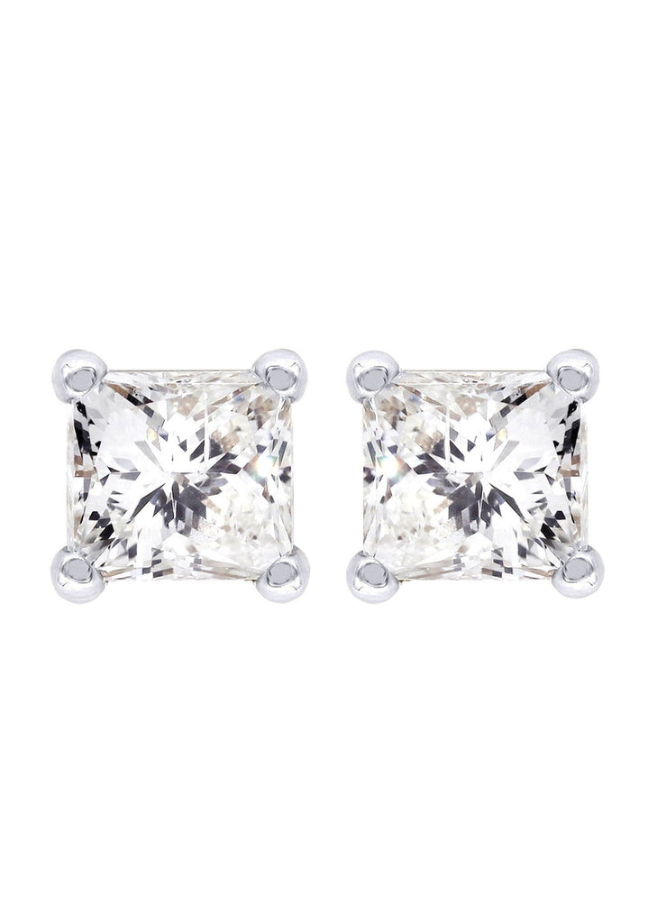 Princess Cut Diamond Stud Earrings For Men | 14K White Gold | 0.55 Carats MEN'S EARRINGS FROST NYC 