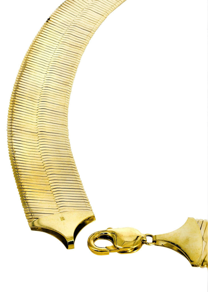 Bling Cartel Mens 14k Yellow Gold Plated Herringbone Chain 30 India | Ubuy