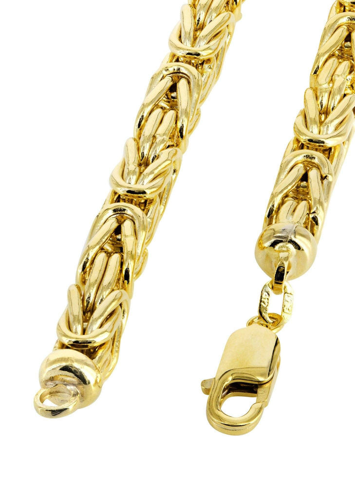 14K Gold Chain -Solid Byzantine Chain MEN'S CHAINS FROST NYC 