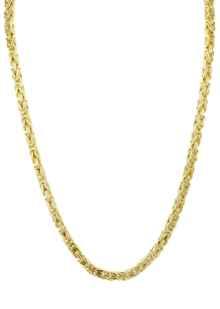 14K Gold Chain -Solid Byzantine Chain MEN'S CHAINS FROST NYC 